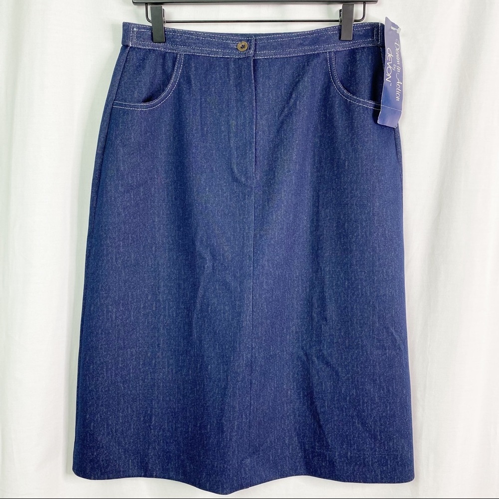 Vintage Deadstock Knit Denim Like Skirt 10 WLGU